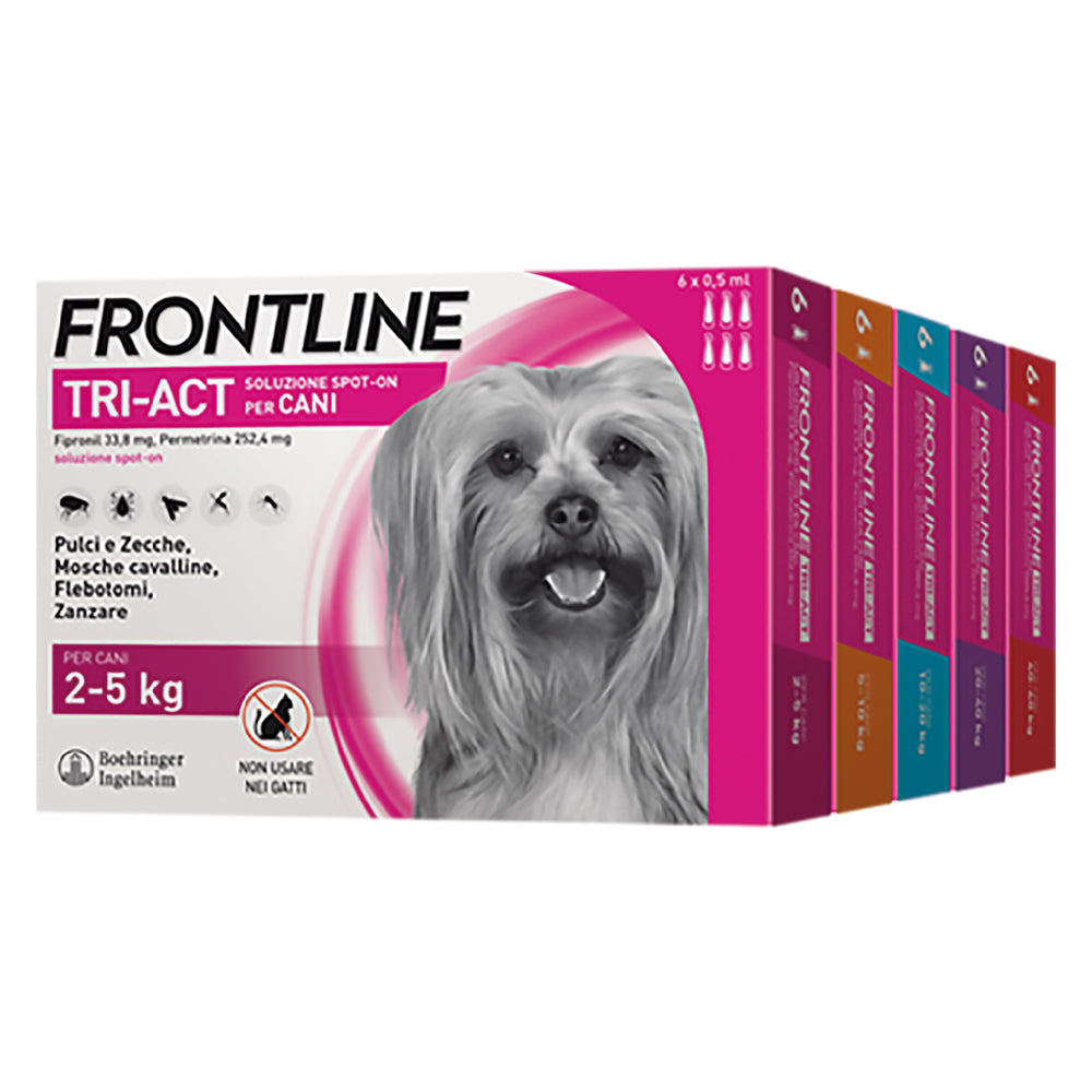 ANTIPARASSITARIO 'FRONTLINE TRI-ACT' cani 5/10 kg - 6 pipette ml 1