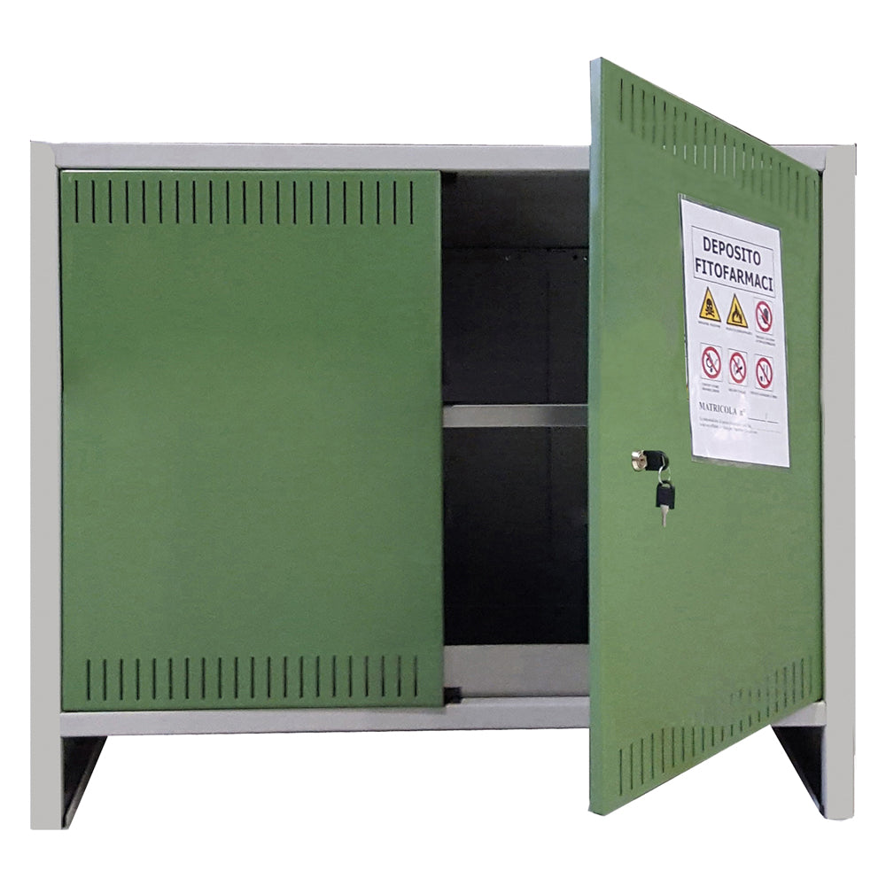 ARMADIO DEPOSITO FITOFARMACI 'PRATIKO' 2 ante - cm L.100 x P.40 x H.80 - basso