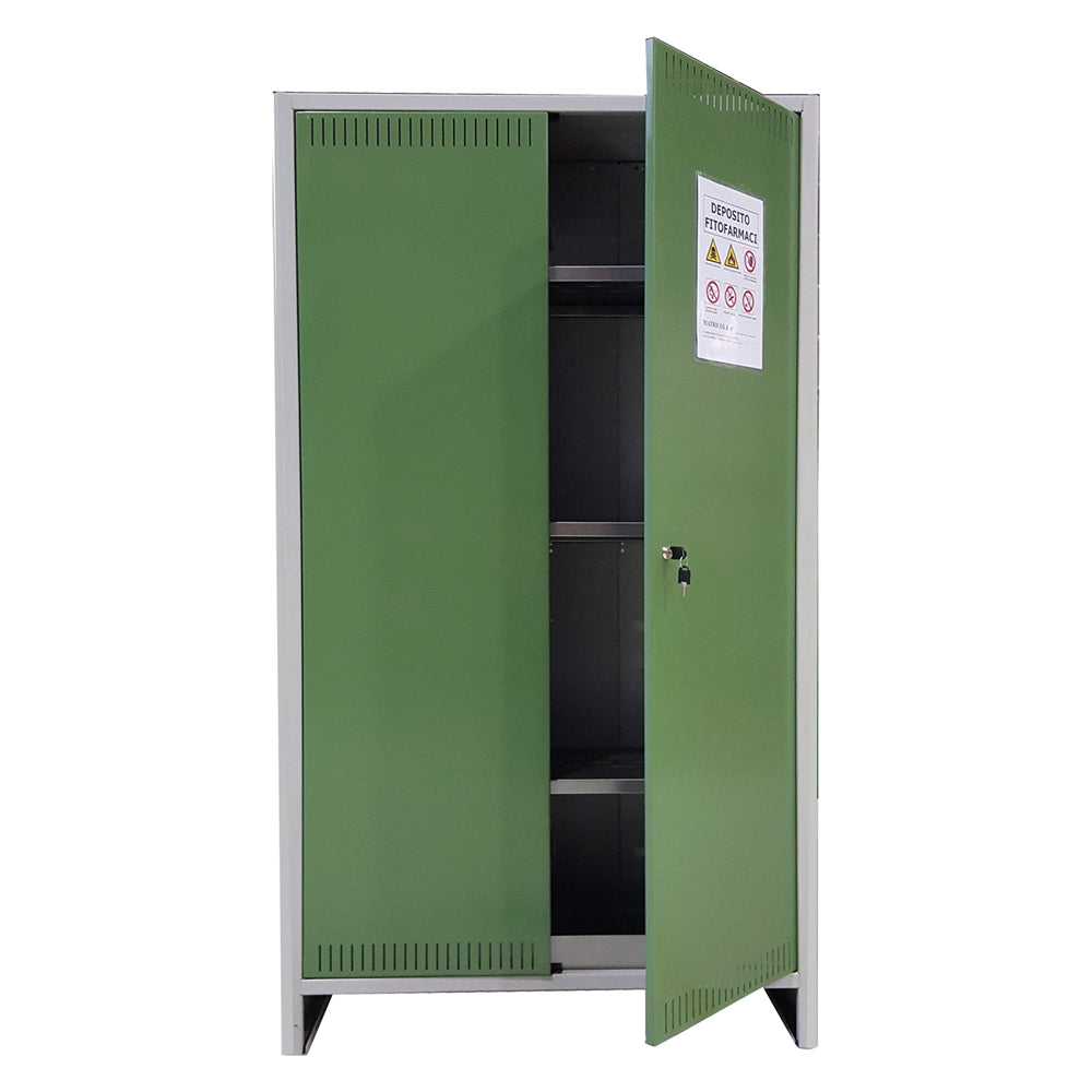 ARMADIO DEPOSITO FITOFARMACI 'PRATIKO' 2 ante - cm L.100 x P.40 x H.179,5 - alto