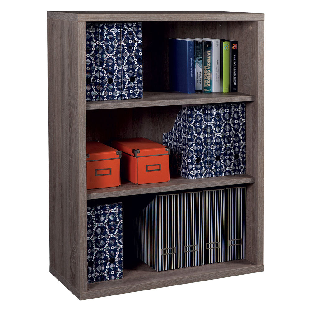 LIBRERIA 3 RIPIANI LINEA 'DISEGNO' 3 rip.-cm.35 x 81 x h.111,9 cemento