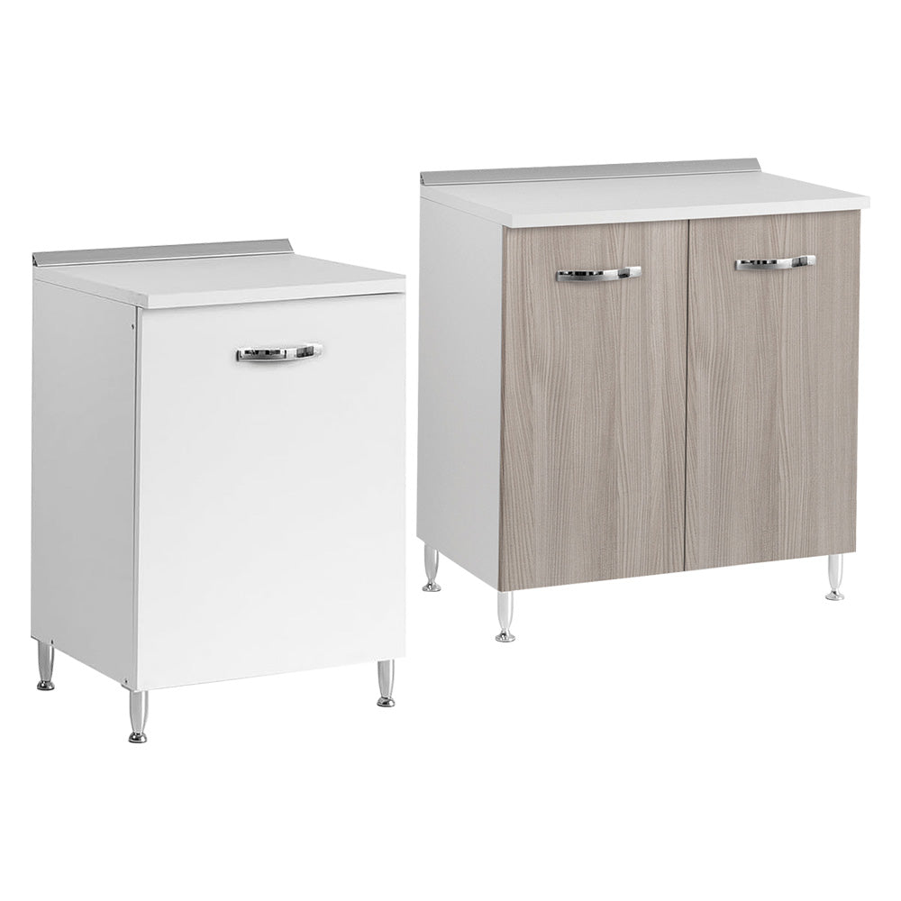 MOBILE BASE PER CUCINE COMPONIBILI L.85 x P.50 x H.85. - 2 ante - col. bianco