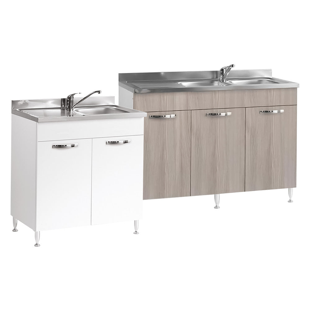 MOBILE SOTTOLAVELLO PER CUCINE COMPONIBILI L.120 x P.50 x H.85. - 3 ante - col. bianco