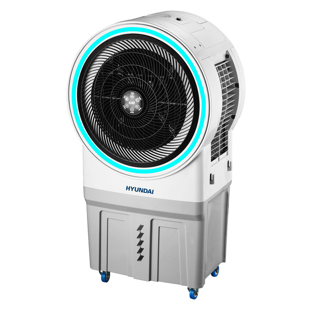 RAFFRESCATORE EVAPORATIVO GRANDE PORTATA 150 W - capacità 50 lt. - portata 7000 mc