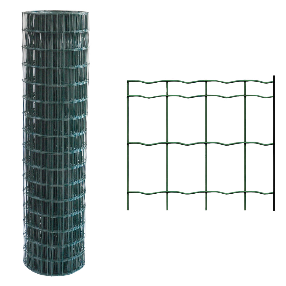 RETE ELETTROSALDATA PLASTIFICATA 76,2 x 63,5 Filo Ø mm. 1,6/2 - H. cm 180 x mt. 25