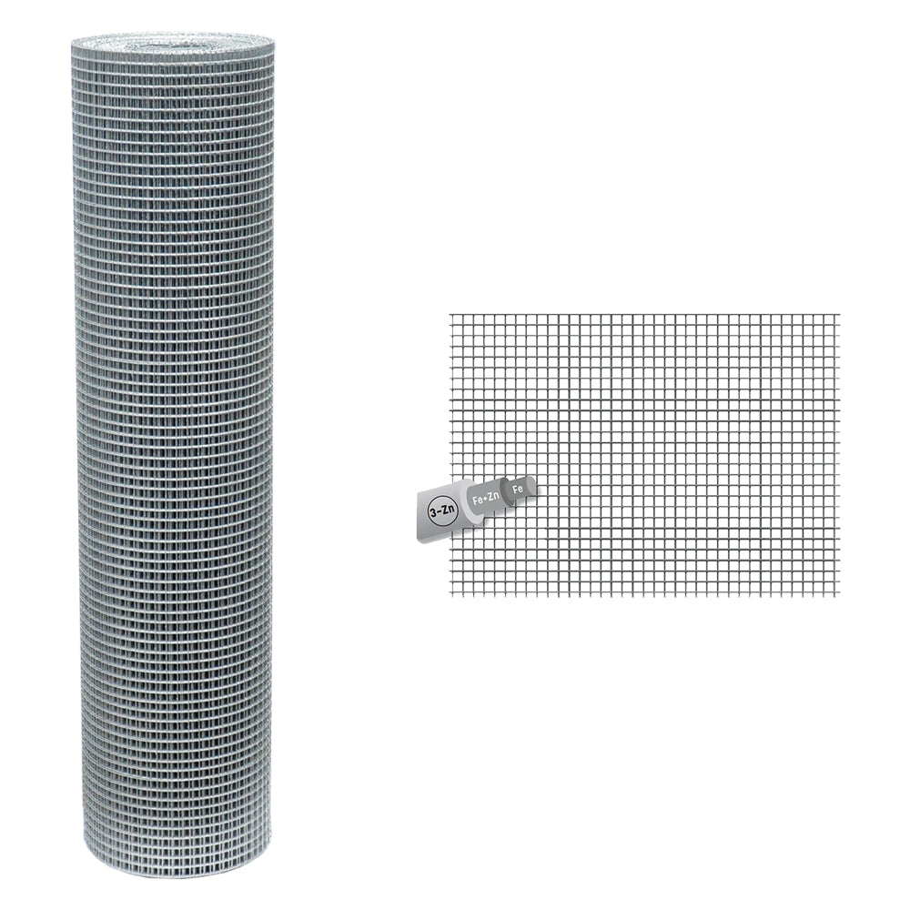 RETE ELETTROSALDATA ZINCATA 50 x 25 Filo Ø mm. 1,8 - H. cm 200