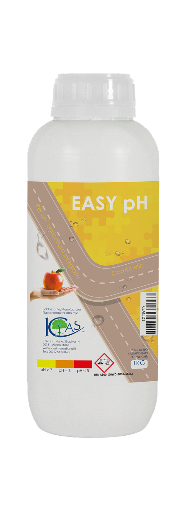 EASY-PH ICAS: Acidificante e Regolatore di pH con Indicatore Cromatico