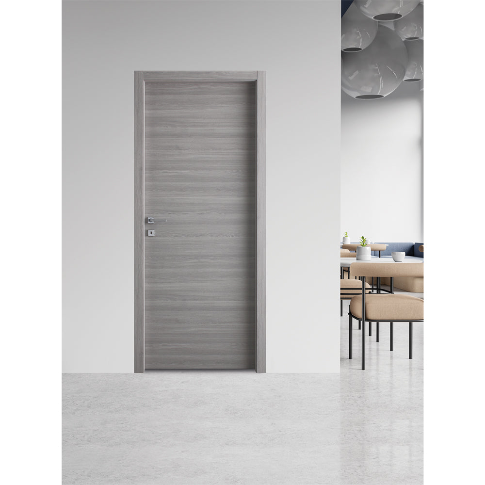 PORTA BATTENTE 'GINEVRA' cm 80 x 210 (88 x 214) - col. acero neve