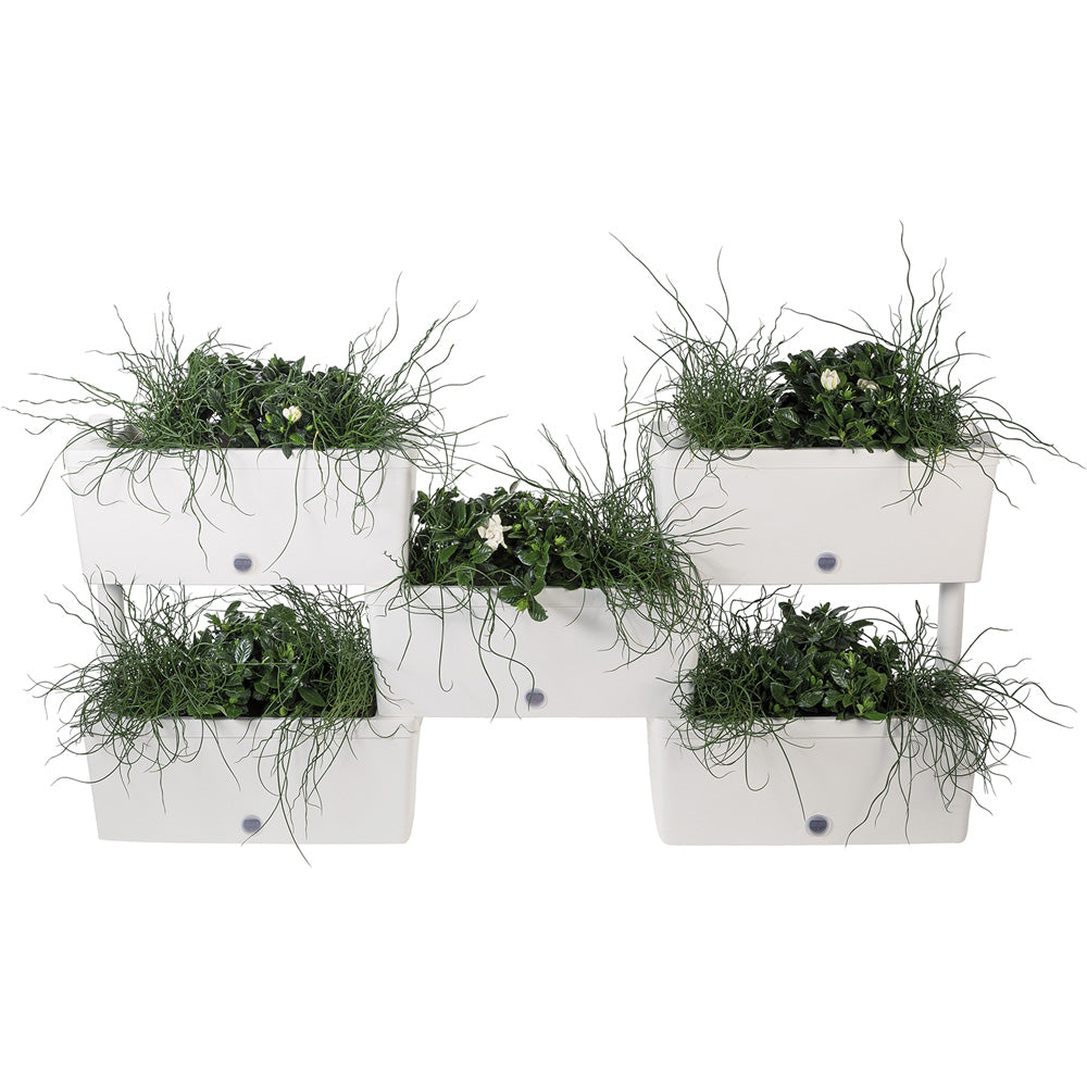 KIT FIORIERE COMPONIBILI 'BRICK' kit 5 pz - colore grigio