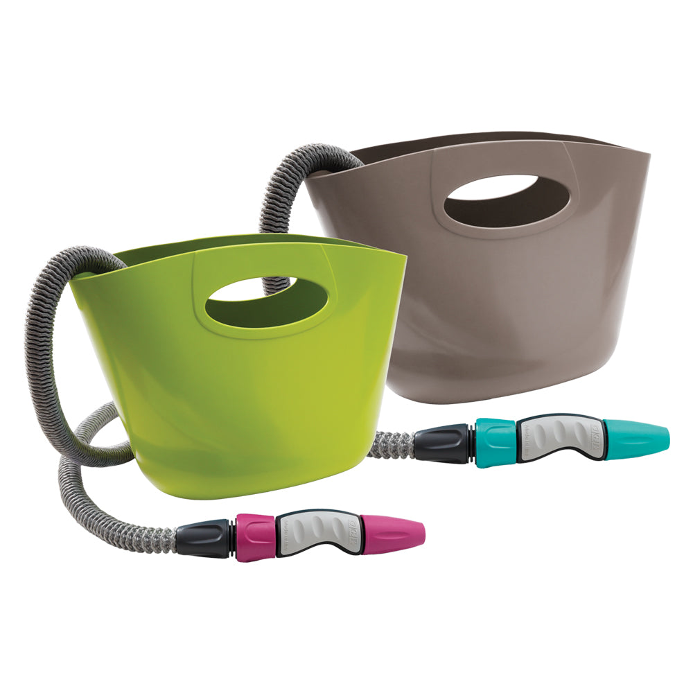 TUBO ESTENSIBILE PER GIARDINO IN KIT 'AQUAPOP 15' col. tortora