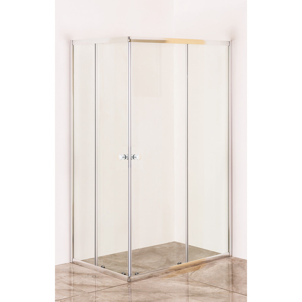 BOX DOCCIA CRISTALLO DUE PORTE 'ACQUA MARINA' cm. 70 x 100 - H 185