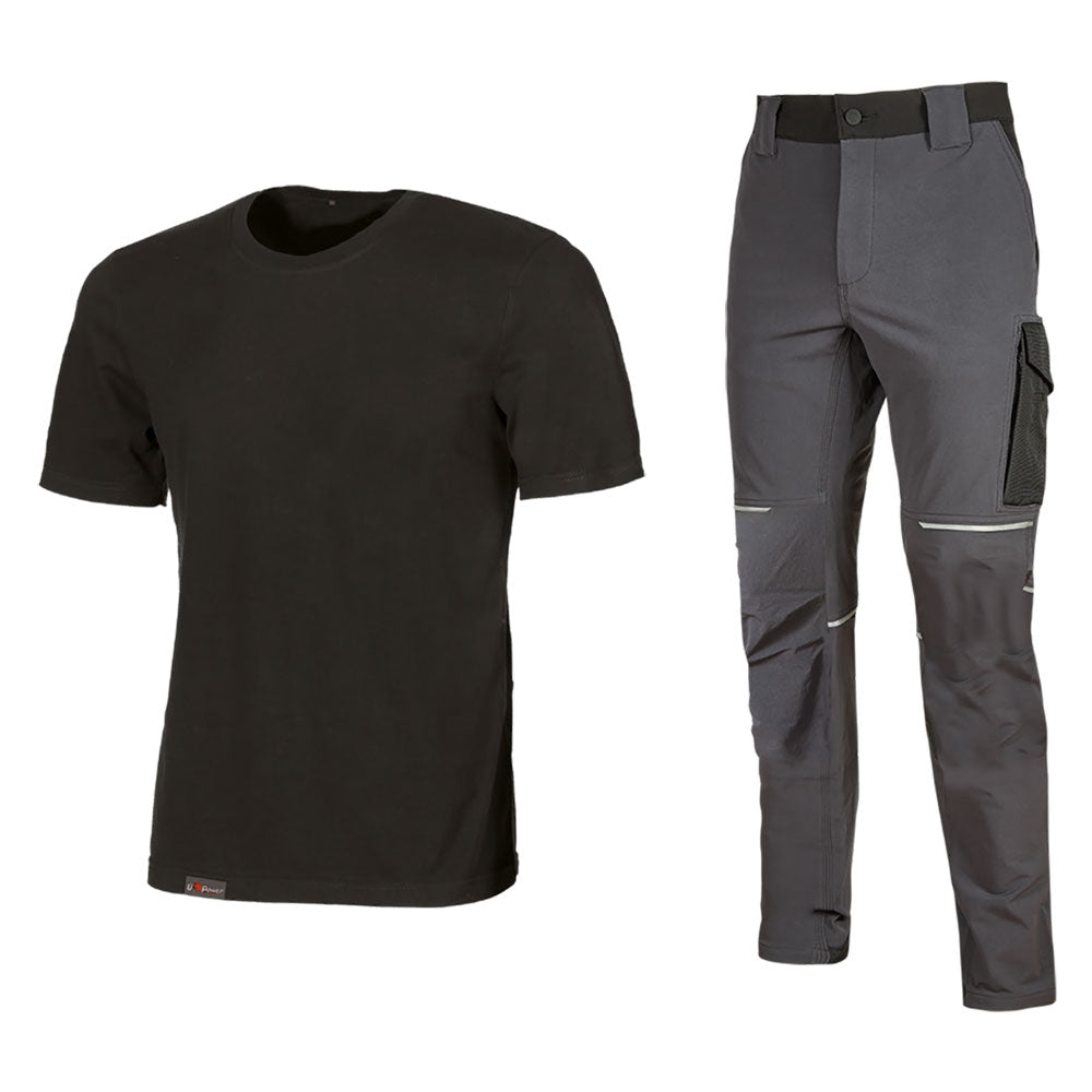 KIT T-SHIRT + PANTALONE 'WORK WEAR' tg. M (maglia e pantalone deep blue)