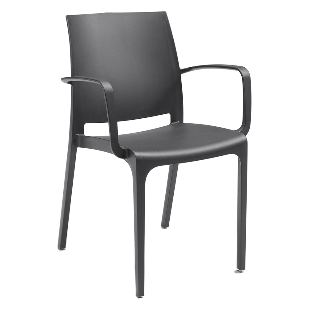 SEDIA IN POLIPROPILENE 'VOLGA ARMCHAIR' grafite