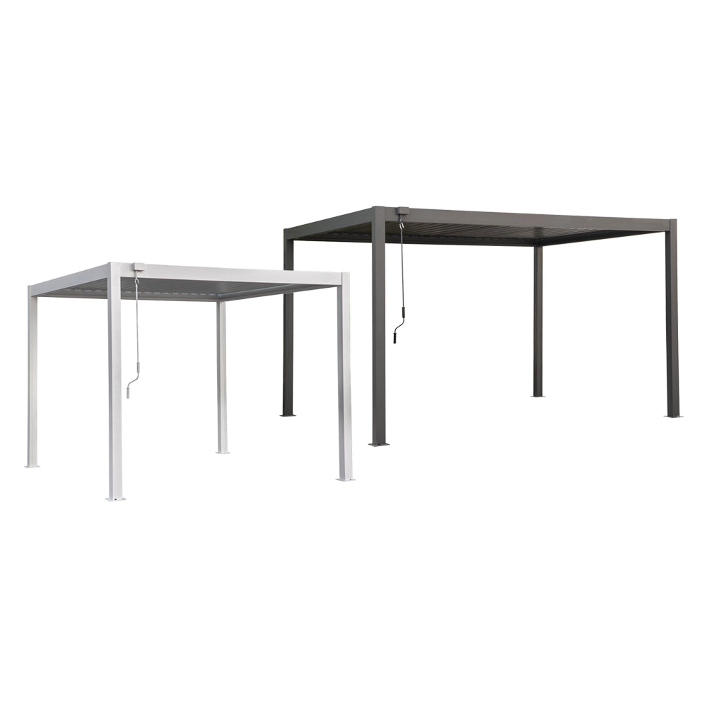 PERGOLA BIOCLIMATICA 'QUIETE' mt 3 x 3 - h. 2,4 - col. antracite