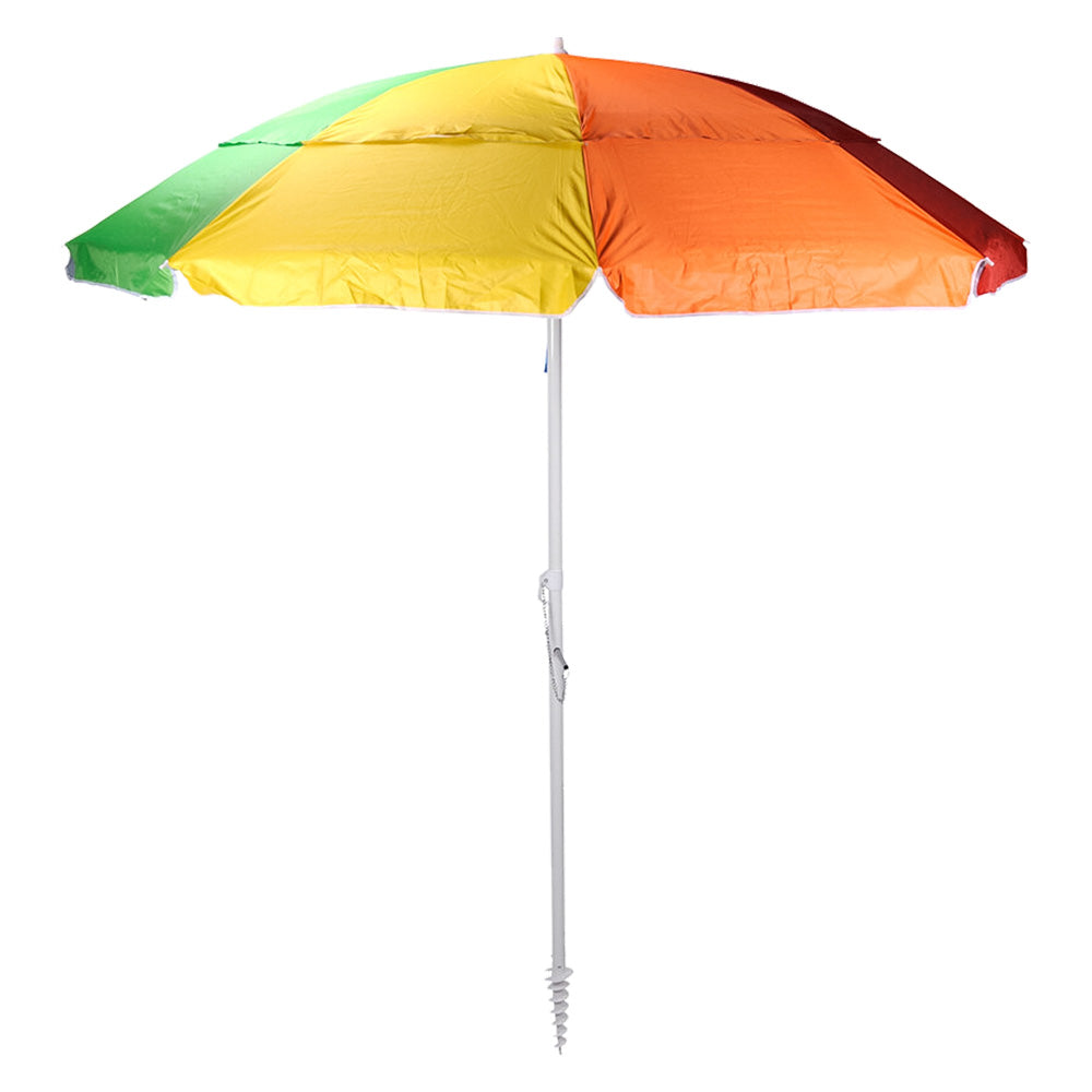 OMBRELLONE DA SPIAGGIA PALO CON SNODO Ø 2,2 mt. - puntale a spirale - col. arcobaleno
