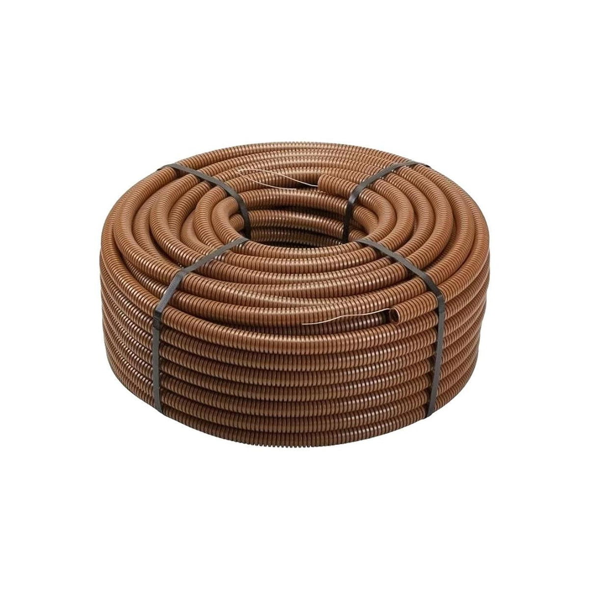 TUBO CORRUGATO PIEGHEVOLE SENZA TIRAFILO 'MARRONE' ø 20 - mt. 100