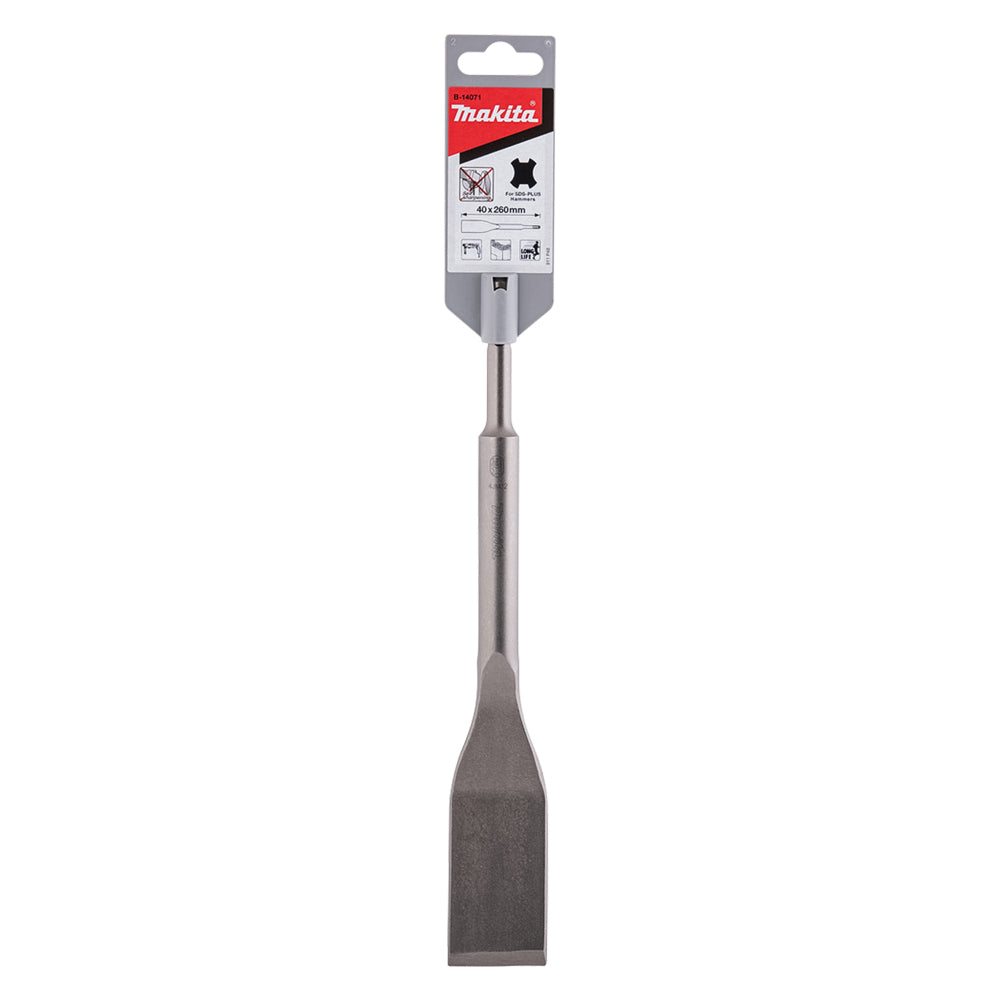 SCALPELLO ANGOLARE ATTACCO SDS-PLUS mm 40 x 260 piatto largo