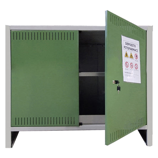 ARMADIO DEPOSITO FITOFARMACI 'PRATIKO' 2 ante - cm L.100 x P.40 x H.80 - basso