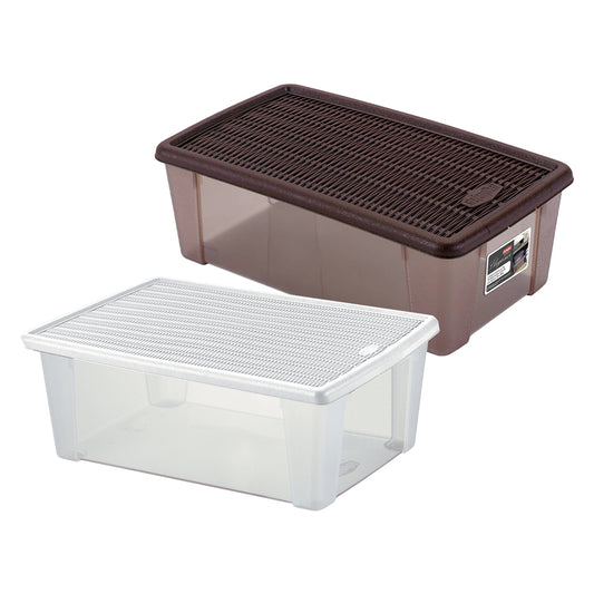 SCATOLA MULTIUSO 'ELEGANCE BOX' XXL cm 59 x 39 x h 35 moka/moka