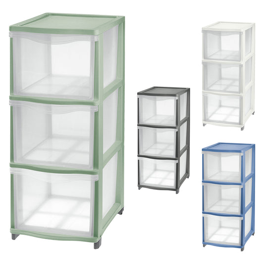 CASSETTIERA 'COVER LINE' colore trasparente/bianco