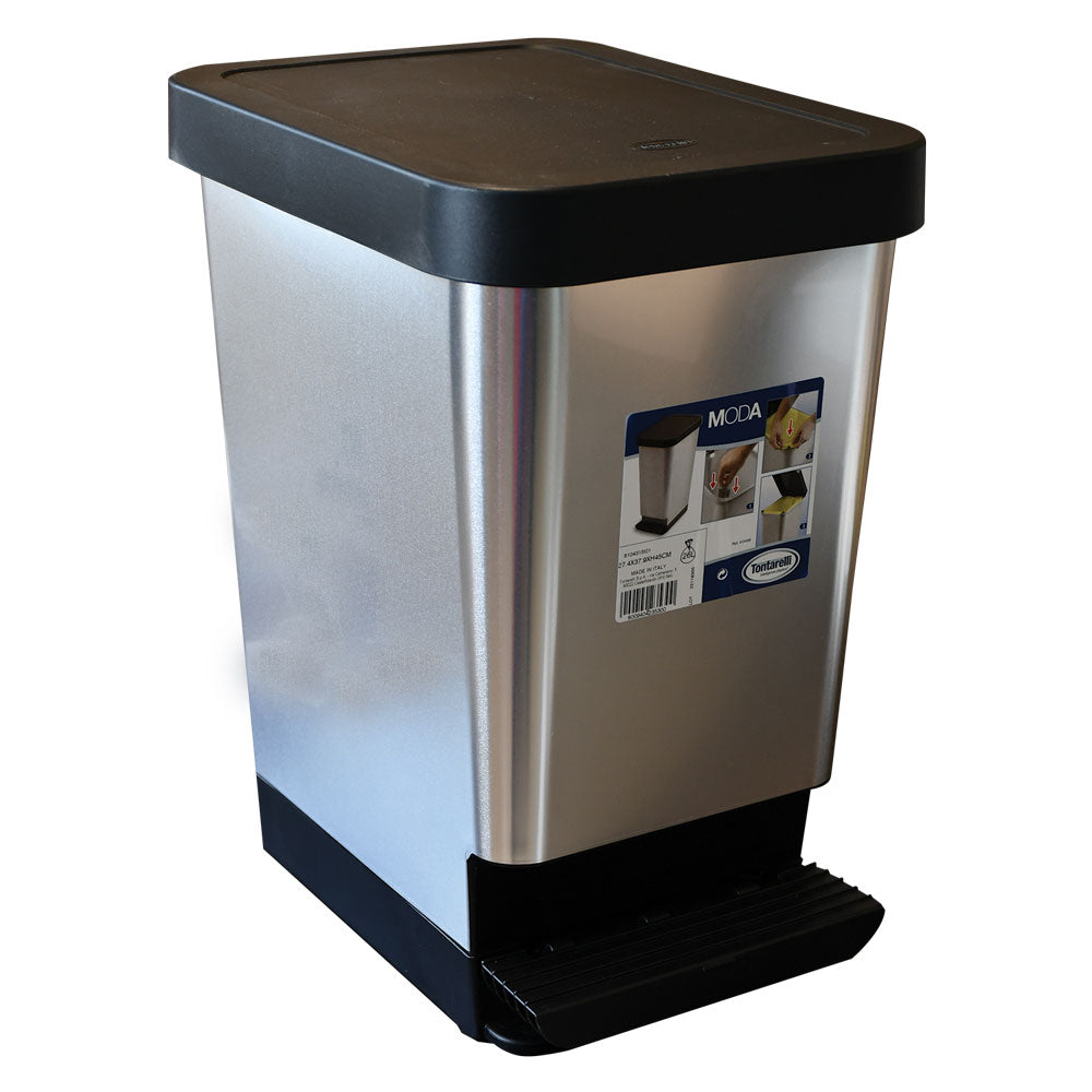 PATTUMIERA PER RACCOLTA DIFFERENZIATA 'MODA' 25 lt. - cm 27,4 x  37,9 x  45 - carbonio