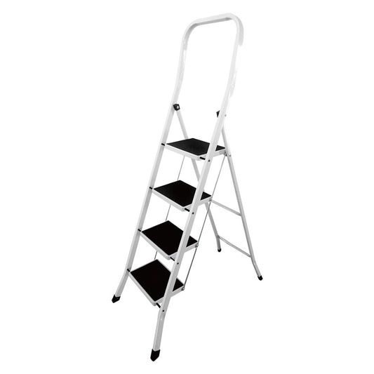 SGABELLO APRIBILE A CORRIMANO ALTO 'BASIK-TALL' 4 gradini - aperto cm 87,5 x 49,5 x h.155,2