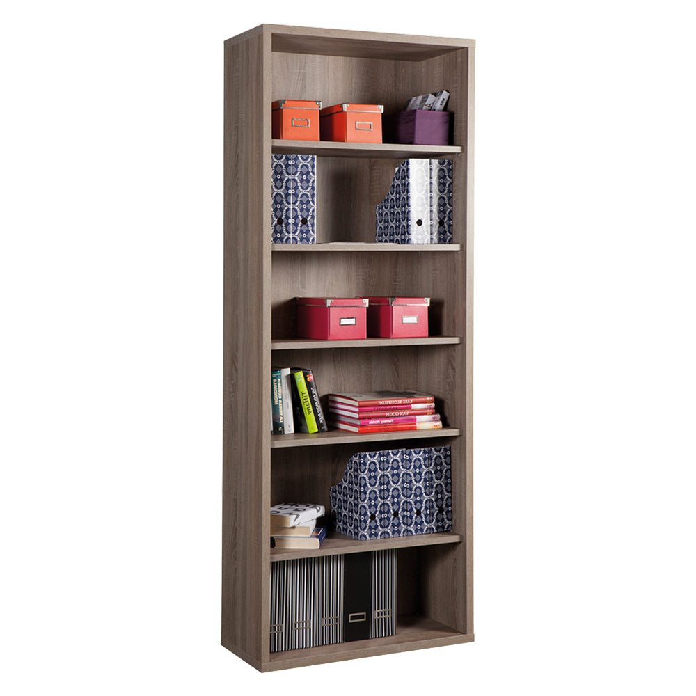 LIBRERIA 6 RIPIANI LINEA 'DISEGNO' 6 rip.-cm.35 x 81 x h.217,2 rovere tartufo