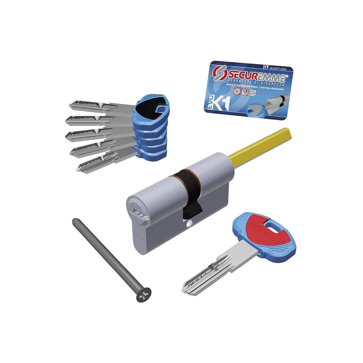 CILINDRO SAGOMATO CON CODOLO 'EVOK1' mm 30 + 30 = 60