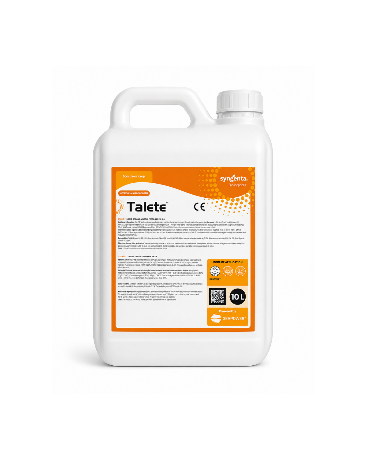 Concime Biostimolante 10 Lt Syngenta Talete liquido per fertirrigazione