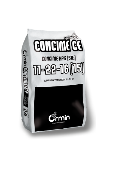 Concime Minerale NPK 11-22-16 (BTC) Ormin - Granulare a Basso Tenore di Cloro