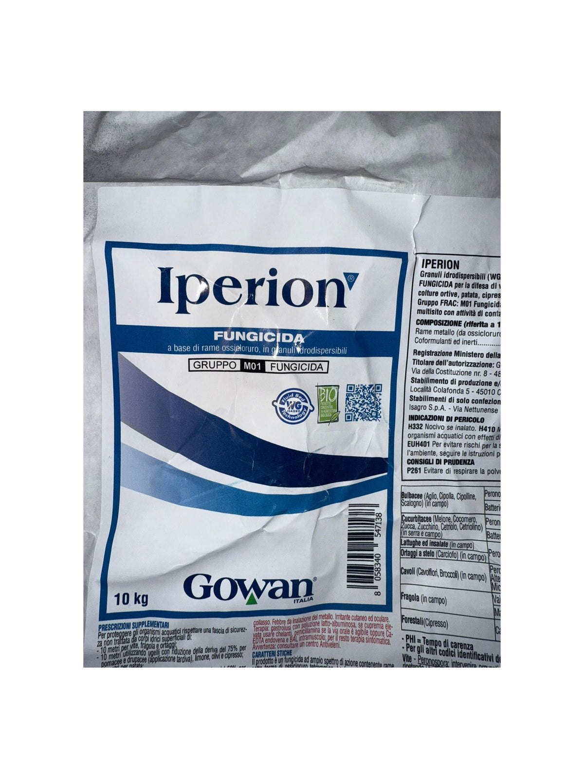 Concime Sumitomo Iperion 10 Kg Rame metallo 37,5 g(da ossicloruro tetraramico)