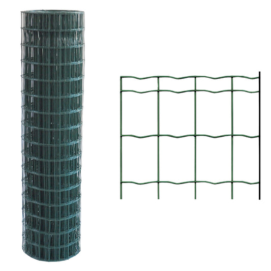 RETE ELETTROSALDATA PLASTIFICATA 76,2 x 63,5 Filo Ø mm. 1,6/2 - H. cm 100 x mt. 25