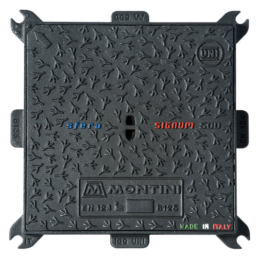 CHIUSINO IN GHISA CLASSE B125 SIGNUM - 40 x 40 - Kg 11