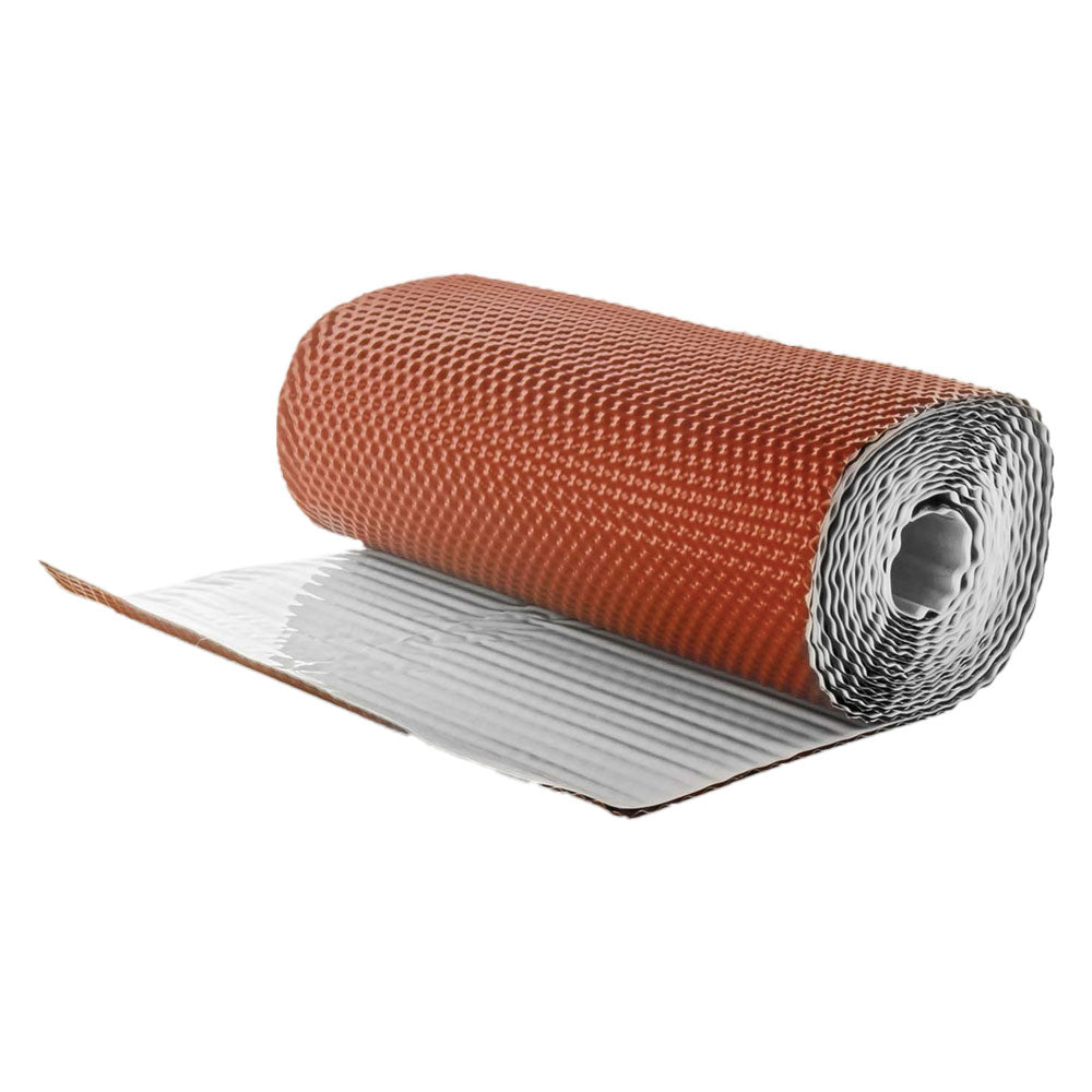 BANDA AUTOADESIVA IN ALLUMINIO 'FLASHING BAND' h. 300 mm x 2,5 mt - colore terracotta (RAL8004)