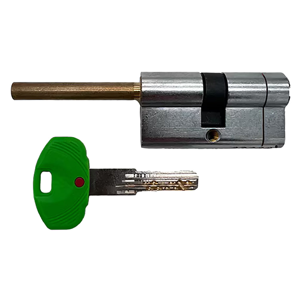 CILINDRO PROFILATO PER POMOLO SERIE 'EVO K22' mm 26+10+46 = 82 (31+51) cromo satinato