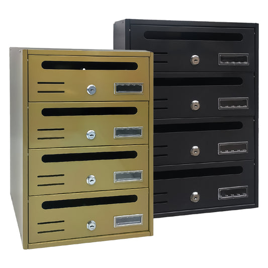 CASSETTA POSTALE 4 posti - bronzo - cm. 30,2x17,5x H. 42,5
