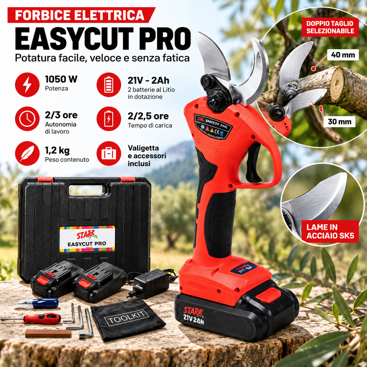 FORBICE BATTERIA EASYCUT PRO STARS