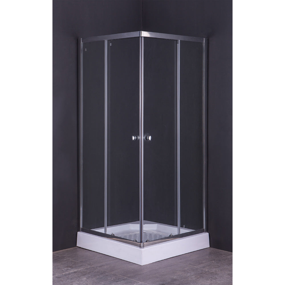 BOX DOCCIA CRISTALLO A DUE PORTE 'GIADA' cm 90 x 90 - H 185