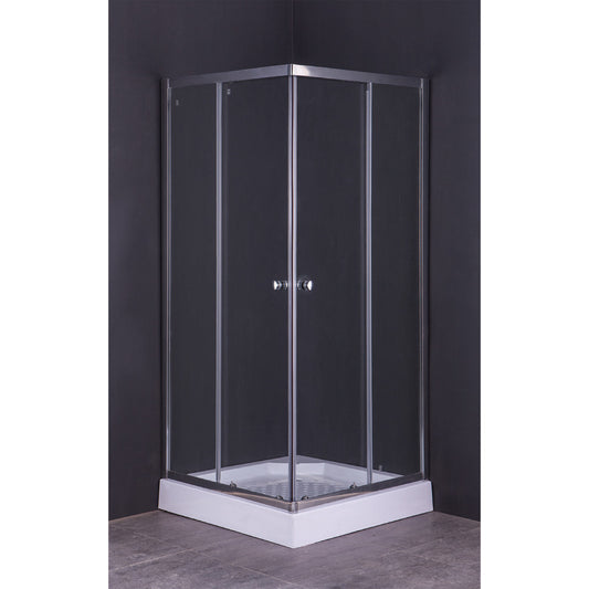 BOX DOCCIA CRISTALLO A DUE PORTE 'GIADA' cm 90 x 90 - H 185