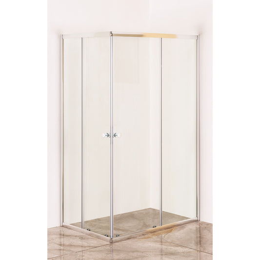 BOX DOCCIA CRISTALLO DUE PORTE 'ACQUA MARINA' cm. 70 x 100 - H 185