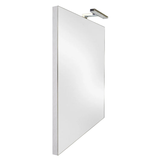 SPECCHIERA DA BAGNO CON LED 'LUXERA METALLO' cm 60 x h. 80 oriz. - led cm 30 - W 7