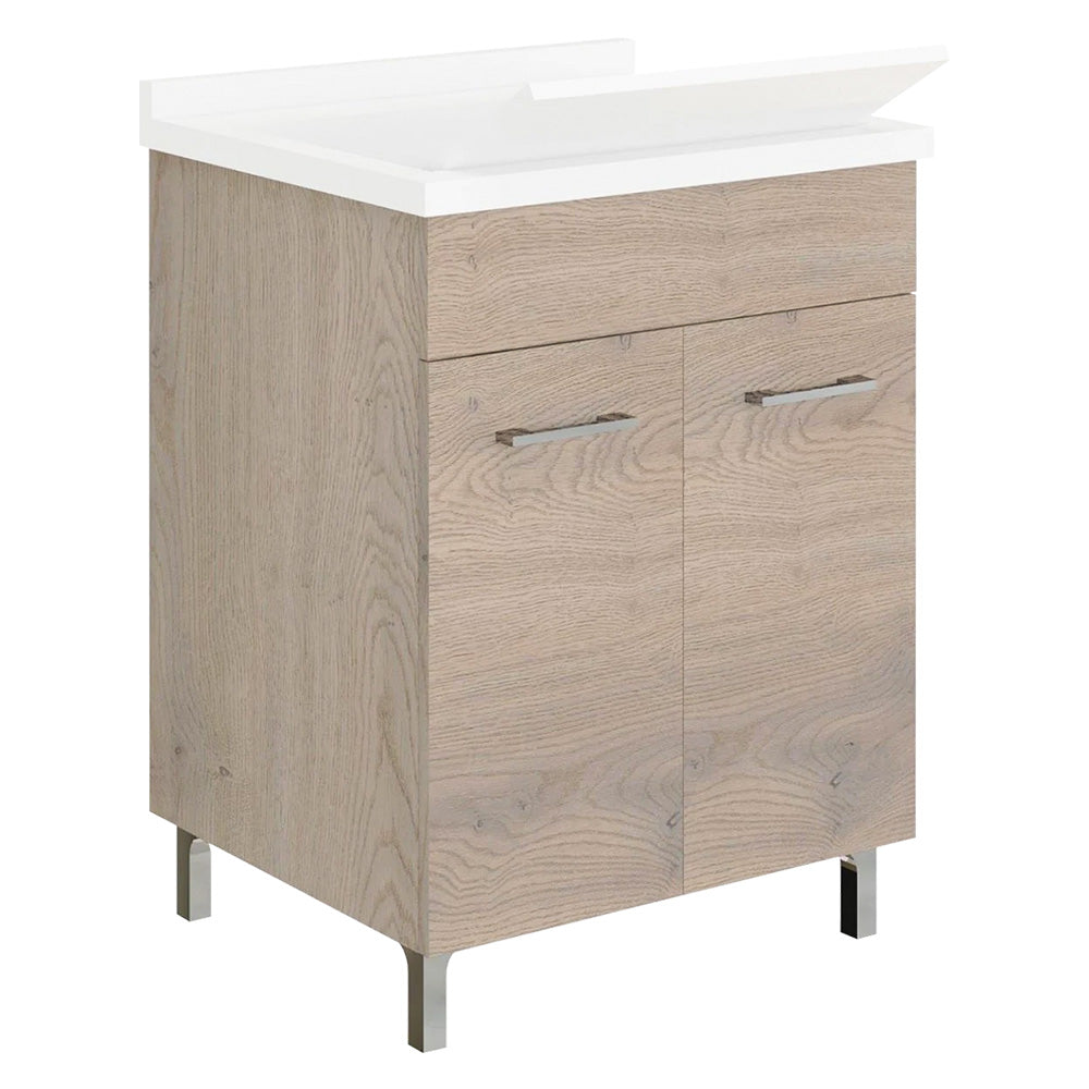 MOBILE LAVATOIO A DUE ANTE cm 58,2 x 50 x h.83,5 - noce americano