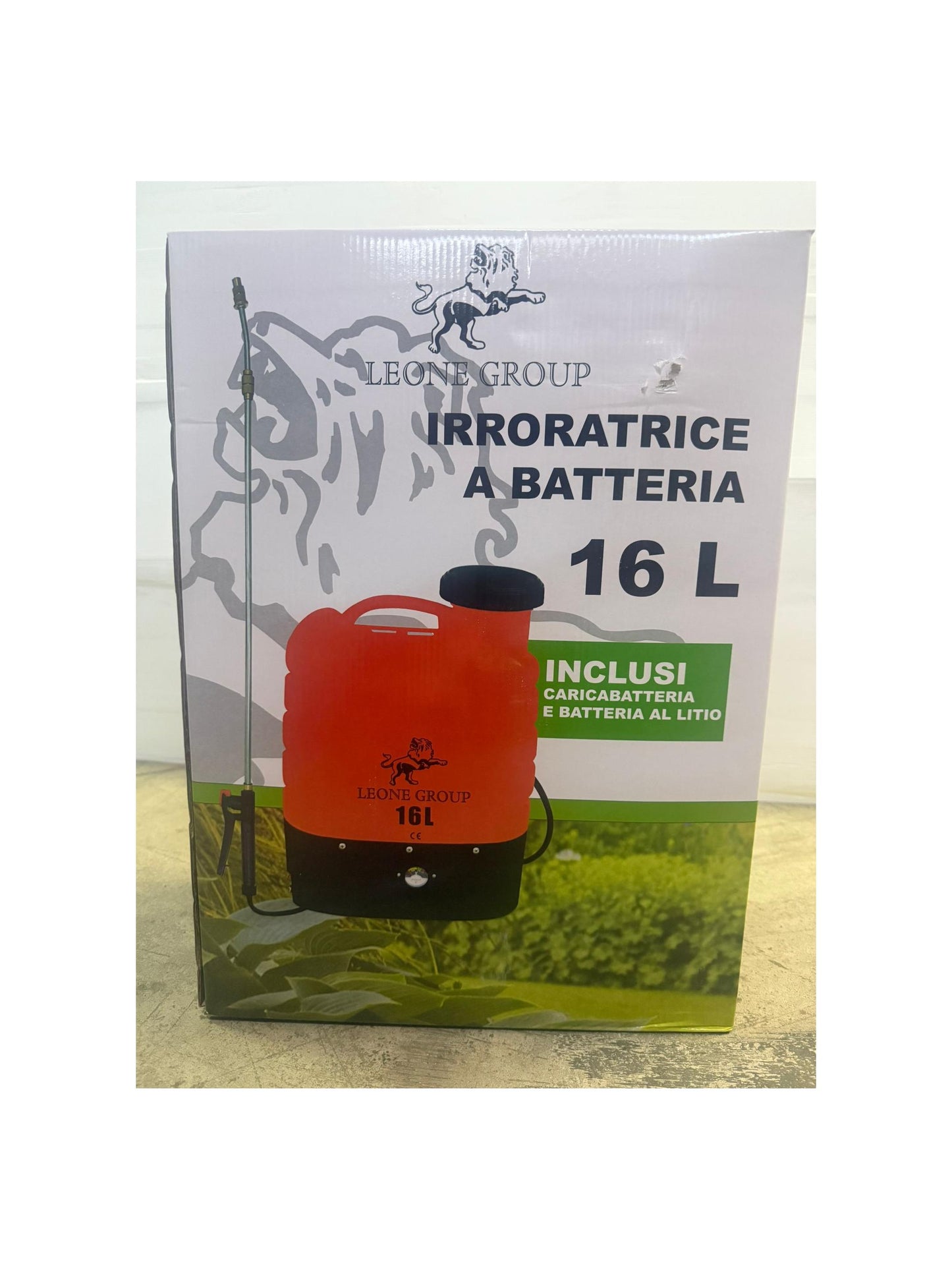 Leone Group P-16L Pompa a spalla elettrica 16 litri batteria al litio per protezione piante