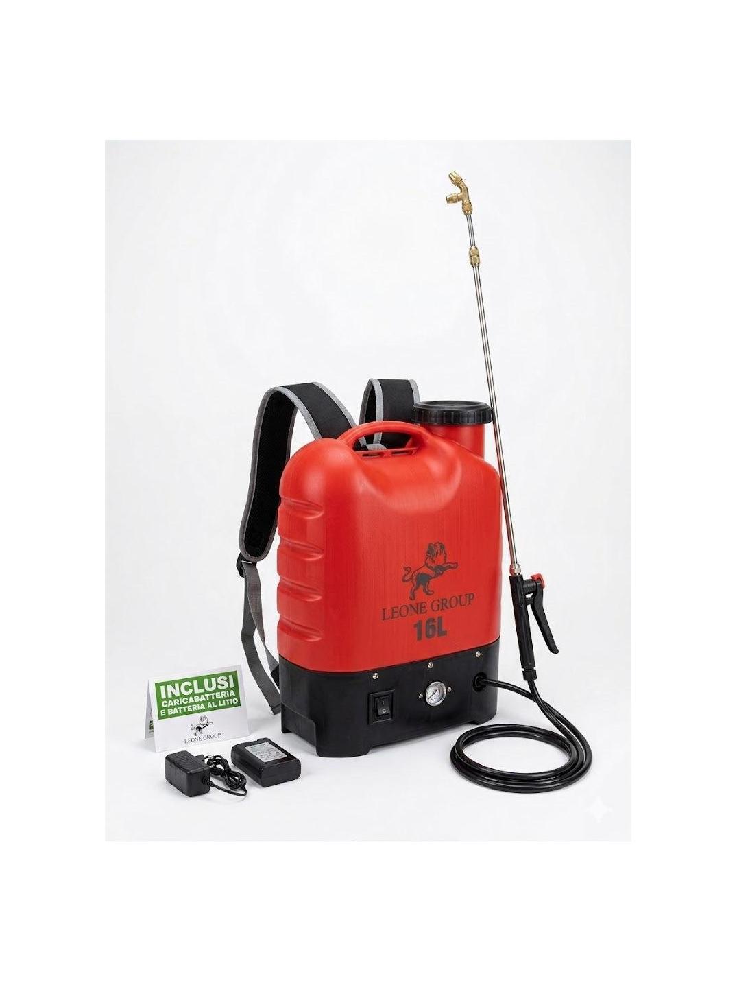 Leone Group P-16L Pompa a spalla elettrica 16 litri batteria al litio per protezione piante