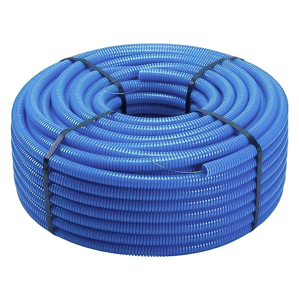 TUBO CORRUGATO PIEGHEVOLE SENZA TIRAFILO 'BLU' ø 20 - mt. 100