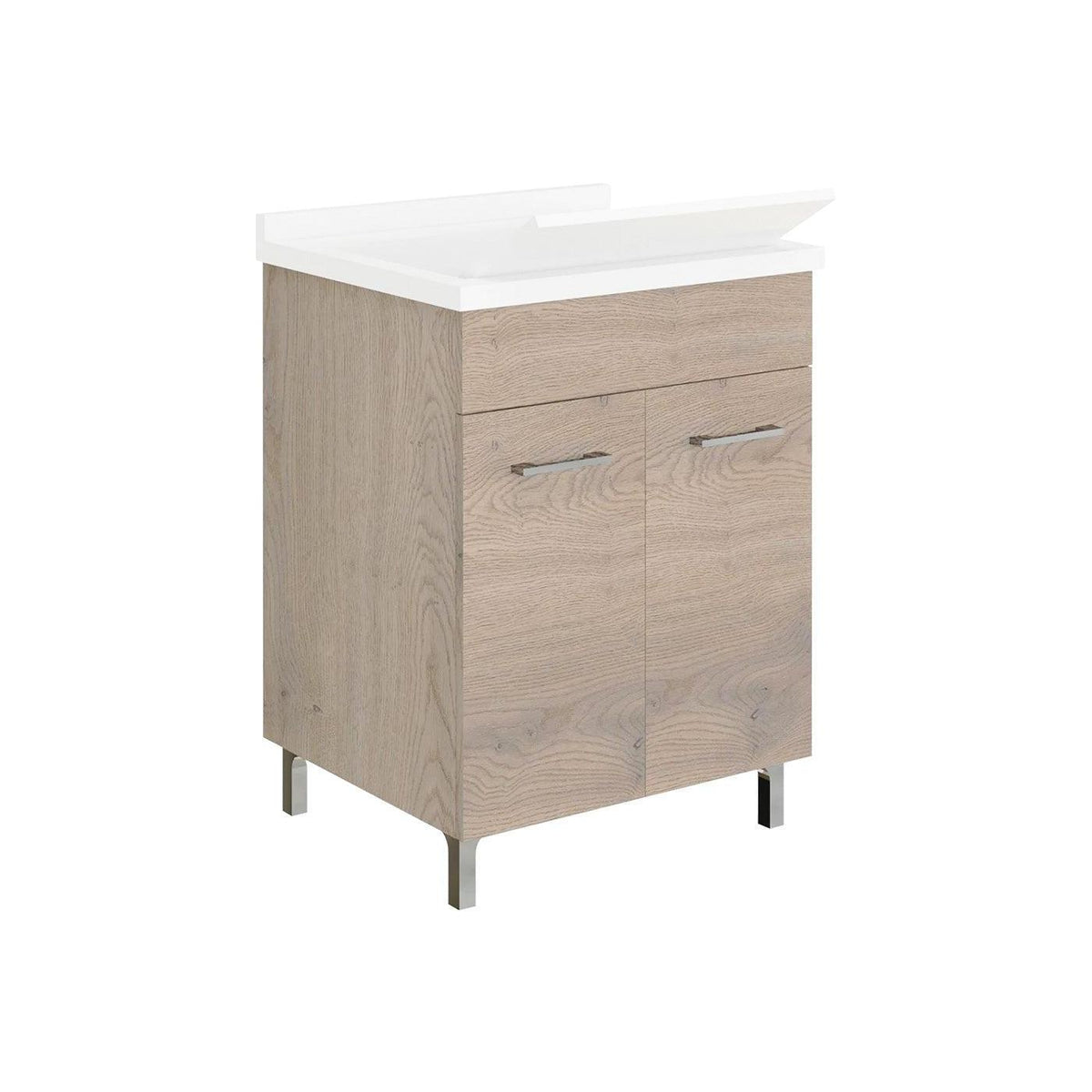 MOBILE LAVATOIO A DUE ANTE cm 58,2 x 50 x h.83,5 - noce americano