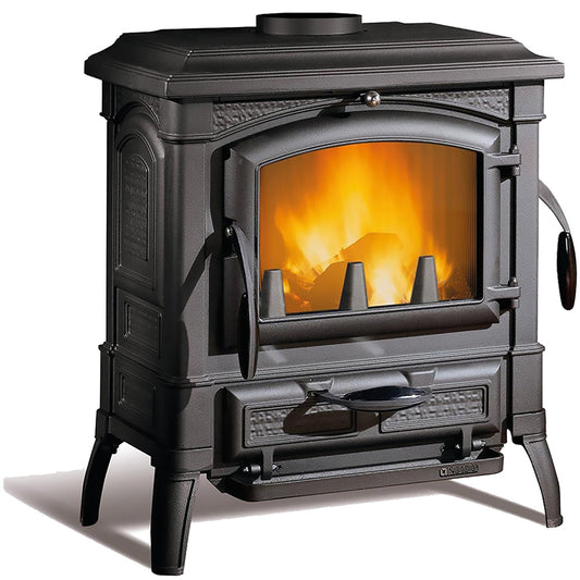 STUFA A LEGNA 'ISETTA EVO 4.0' 7,3 kw - colore nero antracite
