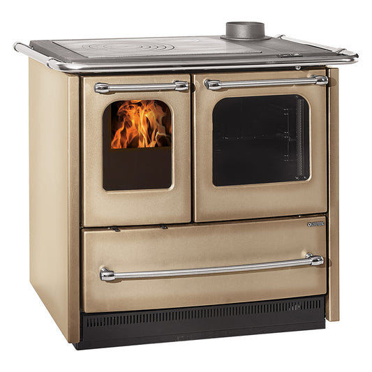 CUCINA A LEGNA 'SOVRANA EASY EVO 2.0' 7,5 kW - colore cappuccino