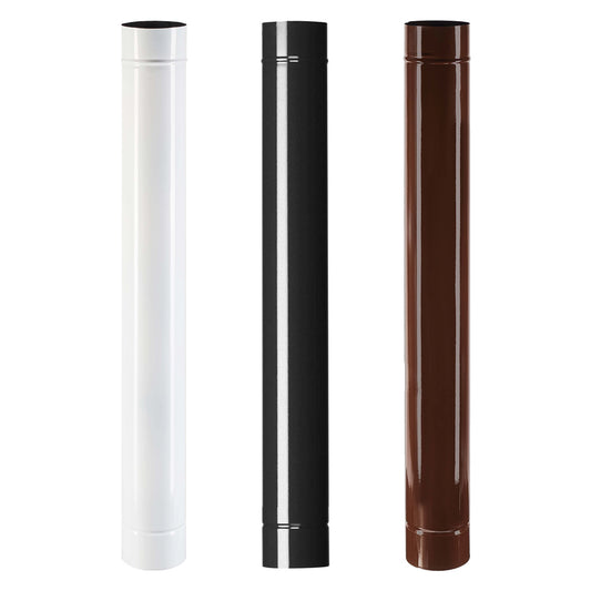 TUBO SMALTATO PER STUFE cm 100 ø 15 bianco