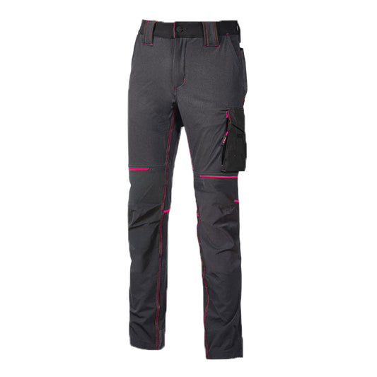 PANTALONE DA LAVORO 'WORLD LADY' S - colore grey fucsia