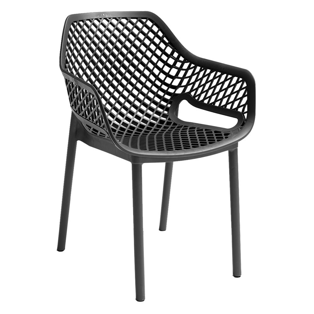 SEDIA IN POLIPROPILENE 'ARIA ARMCHAIR' grafite